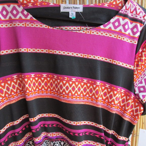 NWT Shelby & Palmer Tie Dress With Rouching 1X - Picture 3 of 4